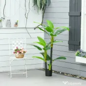 HOMCOM Bananier Planta in Ghiveci, Bananier Artificial, Planta Artificiala de Interior si Exterior, 150 cm 