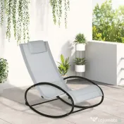 Outsunny Sezlong Ergonomic Zero-Gravity, Design Modern cu Pernă, Material Tesatura Confortabil, Gri | Aosom Romania