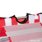 Outsunny Set 2 Șezlonguri de Plajă cu Spătar Reglabil în 5 Poziții, Tetieră și Geantă de Transport, 124x53x45 cm, Roșu | Aosom Romania 