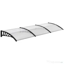 Outsunny Copertina moderna din policarbonat si aluminiu pentru balcoane, ferestre si usi, copertina pentru exterior | Aosom Romania