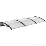 Outsunny Copertină Policarbonat pentru Ușă și Fereastră, Copertină de Exterior cu Structură din Aluminiu, Protecție UV și Ploaie, Design Modern