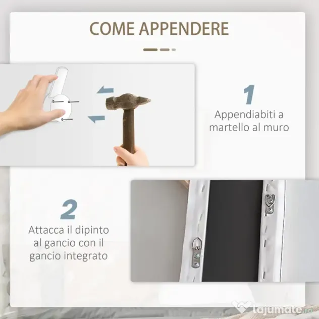 HOMCOM Lucrare de arta pe perete din panza Harta lumii Fotografii de perete pentru camera de zi Decor dormitor, 120 x 90 cm
