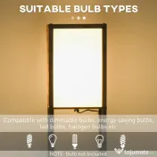 HOMCOM Lampă de Podea cu 3 Rafturi Integrate, Design Modern din MDF, 26x26x160 cm, Lemn Natural | Aosom Romania 