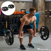 SportNow Set 2 Discuri 10 kg – Otel cu Cauciuc, Ø5 cm 