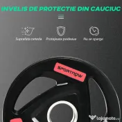 SportNow Set 2 Discuri 10 kg – Otel cu Cauciuc, Ø5 cm 