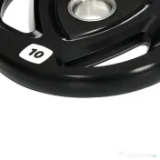 SportNow Set 2 Discuri 10 kg – Otel cu Cauciuc, Ø5 cm 