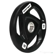 SportNow Set 2 Discuri 10 kg – Otel cu Cauciuc, Ø5 cm 
