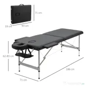 Homcom Masa Masaj 186×71 cm – Portabila, Reglabila 