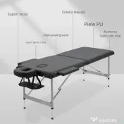 Homcom Masa Masaj 186×71 cm – Portabila, Reglabila 