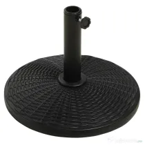 Outsunny Bază pentru Umbrelă cu Stîlpi de Ø38/48 mm din Plastic cu Efect de Ratan, Ø44.5x32 cm, Negru | Aosom Romania