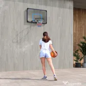 SPORTNOW Coș de Baschet de Perete, Mini Coș de Baschet cu Panou Indestructibil și Cerc din Oțel, 113x61x73 cm, Negru 