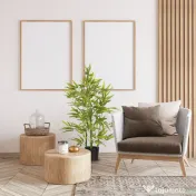 HOMCOM Plantă Artificială de Bambus Înaltă de 90 cm cu 504 Frunze din PEVA și PP Verde cu Ghiveci din Ciment Ø15x12.5 cm 
