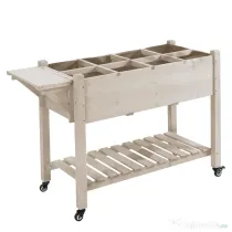 Outsunny Jardiniera din lemn pentru gradina, 123x54x74cm, maro