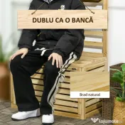 Outsunny Bancă de Depozitare pentru Grădină din Lemn de Brad cu Spalier Integrat și 4 Rafturi, Bancă de Depozitare Exterior Impermeabilă cu Închidere Magnetică, 80x45x160 cm, Culoare Lemn 