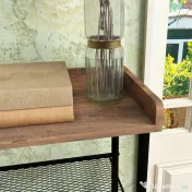 Cuier pentru Haine de Podea cu 6 Carlige HOMCOM, PAL si Otel cu Dulap de Pantofi cu Rafturi, 92.5x28.2x182cm, Maro | Aosom Romania 