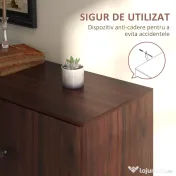 HOMCOM Bufet Modern pentru Sufragerie, Sala de Mese si Intrare din PAL cu 2 Dulapuri si 3 Sertare | Aosom RO 