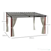 Outsunny Pergola de Gradina cu Pereti Laterali | Aosom Romania 