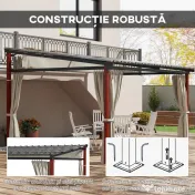 Outsunny Pergola de Gradina cu Pereti Laterali | Aosom Romania 