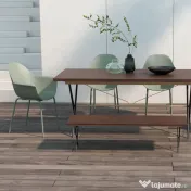 Outsunny Set de 4 Scaune de Grădină Verzi, Stivuibile, cu Spătar Înalt și Cotieră, Cadru din Metal, Ideal pentru Spații Exterioare | Aosom Romania 