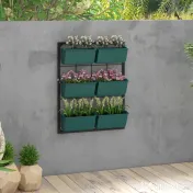 Outsunny Jardiniera de perete pe 3 nivele cu 6 ghivece pentru int | Aosom Romania