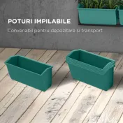 Outsunny Jardiniera de perete pe 3 nivele cu 6 ghivece pentru int | Aosom Romania