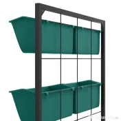 Outsunny Jardiniera de perete pe 3 nivele cu 6 ghivece pentru int | Aosom Romania