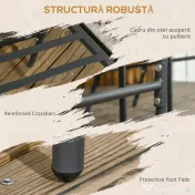 Outsunny Set Bohem de Scaune de Terasa din Franghie Impletita 2 Bucati, Scaune de Exterior cu Perne Confortabile, Design Modern | Aosom Romania