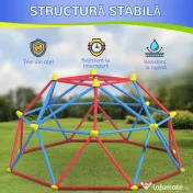 Outsunny Cadru de catarat, Jungle Gym, Turn geometric de catarat in aer liber cu rama din otel rezistenta la rugina | Aosom Romania 
