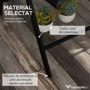 Outsunny Set 2 Scaune Pliabile Aluminiu pentru Terasă cu Spătar Ajustabil Gri | Aosom Romania