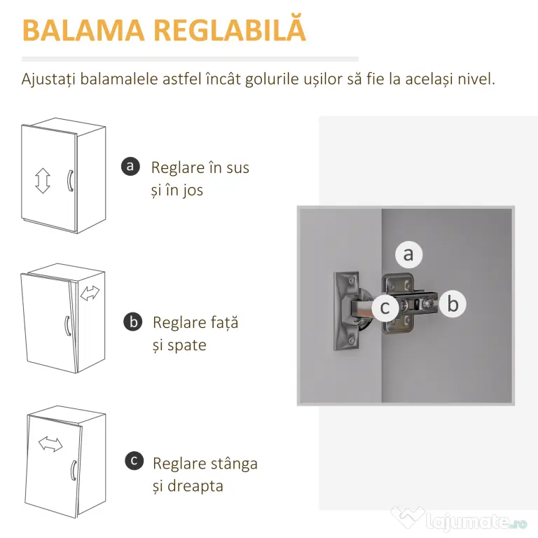HOMCOM Dulap Lateral cu 5 Sertare, Dulap cu Raft Reglabil, Mobilier pentru Birou pe Roți, Suport pentru Imprimantă pentru Biroul de Acasă, Alb | Aosom Romania