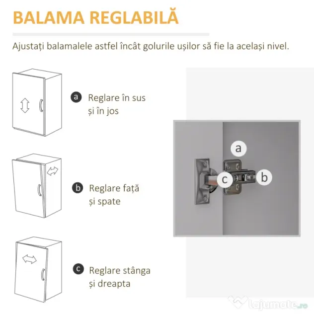 HOMCOM Dulap Lateral cu 5 Sertare, Dulap cu Raft Reglabil, Mobilier pentru Birou pe Roți, Suport pentru Imprimantă pentru Biroul de Acasă, Alb | Aosom Romania