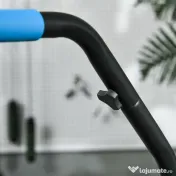 HOMCOM Trambulină Elastică Pliabilă cu Mâner Reglabil, Ø102x99123 cm, Albastru | Aosom Romania 