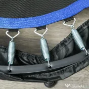 HOMCOM Trambulină Elastică Pliabilă cu Mâner Reglabil, Ø102x99123 cm, Albastru | Aosom Romania 