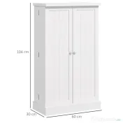 Homcom Dulap Bucatarie Cu Usi Duble – 5 Niveluri & 12 Rafturi Spatioase