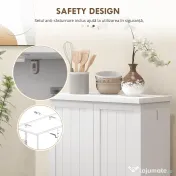 Homcom Dulap Bucatarie Cu Usi Duble – 5 Niveluri & 12 Rafturi Spatioase