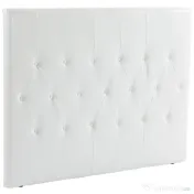 HOMCOM Căpătâi Pat Matrimonial Capitonată cu Design cu Nasturi, Spătar Pat din Piele PU și MDF, 160x7x120 cm, Alb