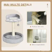 PawHut Copac de Zgariat pentru Pisici de 5kg, 41x41x44 cm, Gri | Aosom Romania 