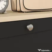 HOMCOM Dulap Îngust pentru Pantofi cu 3 Sertare și Rafturi Reglabile pe 2 Niveluri, 60x23,5x115 cm, Negru | Aosom Romania 