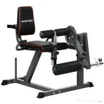 SPORTNOW Aparat pentru Gambe cu Spătar și Perne Reglabile și Spațiu pentru Greutăți, 100x90x105 cm, Negru | Aosom Romania