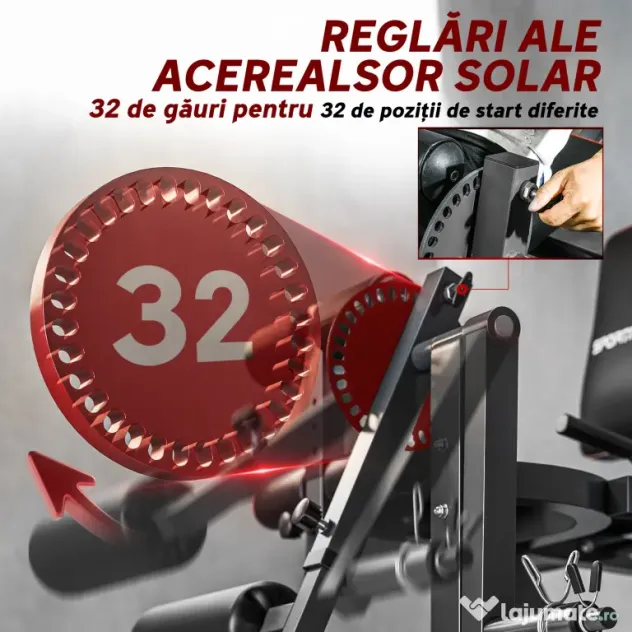 SPORTNOW Aparat pentru Gambe cu Spătar și Perne Reglabile și Spațiu pentru Greutăți, 100x90x105 cm, Negru | Aosom Romania