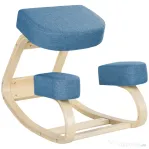 Vinsetto Scaun Ergonomic cu Suport pentru Genunchi din Lemn de Mesteacăn, 51x69x58 cm, Albastru