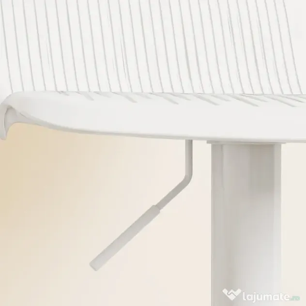 HOMCOM Set 2 Scaune de Bar cu Spătar Ergonomic, Suport pentru Picioare și Șezut Rotativ, 38,5x40x76,5-97,5 cm, Alb | Aosom Romania
