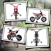 AIYAPLAY Motocicletă Electrică pentru Copii 3-6 Ani cu 2 Motoare și Accelerație Manuală, 2,4-5km/h, 107x56x70 cm, Roșu | Aosom Romania 