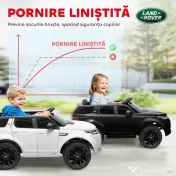 AIYAPLAY Mașină Electrică pentru Copii 3-6 Ani cu Telecomandă, Centură, Muzică, Claxon și Faruri, 106x65.5x51 cm, Alb | Aosom Romania 
