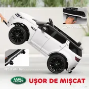 AIYAPLAY Mașină Electrică pentru Copii 3-6 Ani cu Telecomandă, Centură, Muzică, Claxon și Faruri, 106x65.5x51 cm, Alb | Aosom Romania 