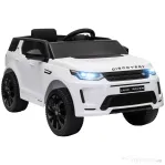 AIYAPLAY Mașinuță Electrică pentru Copii cu Licență Land Rover cu Faruri, Claxon și Centură,106x65.5x51 cm, Alb