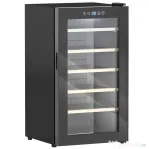 HOMCOM Frigider Vin pentru 41 de Sticle cu Temperatură Reglabilă Negru | Aosom Romania