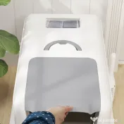 PawHut Litieră pentru pisici închisă cu tavă din oțel, lopățică și pungi filtrante, din PP, 40.5x60.5x41.5 cm | Aosom Romania 