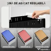 Vinsetto Dulap cu Sertare pentru Birou cu 5 Roți, 3 Sertare cu Încuietoare și Chei, 30x43.5x60 cm, Alb | Aosom Romania 