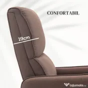 HOMCOM Fotoliu Electric de Relaxare cu Telecomandă, Suport pentru Picioare și Buzunar Lateral, 62x86,5x98 cm, Maro Închis | Aosom Romania